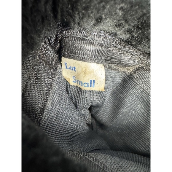 Vintage 60s Black Faux Fur Fedora Hat Small Feather Tyrolean Trapper German Cap - Picture 7 of 7